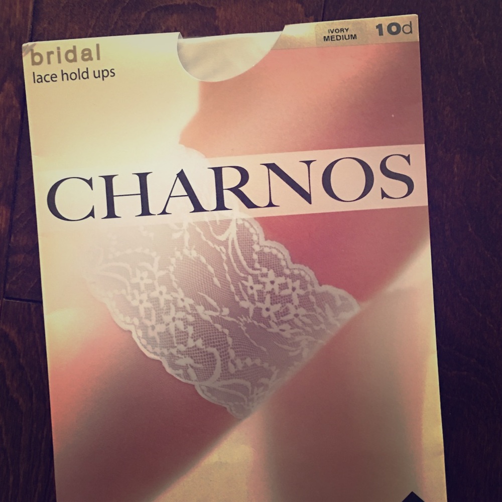 White lace holdups, unused NWT.